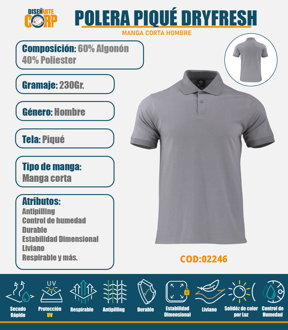 POLERA POLO DRYFRESH HOMBRE