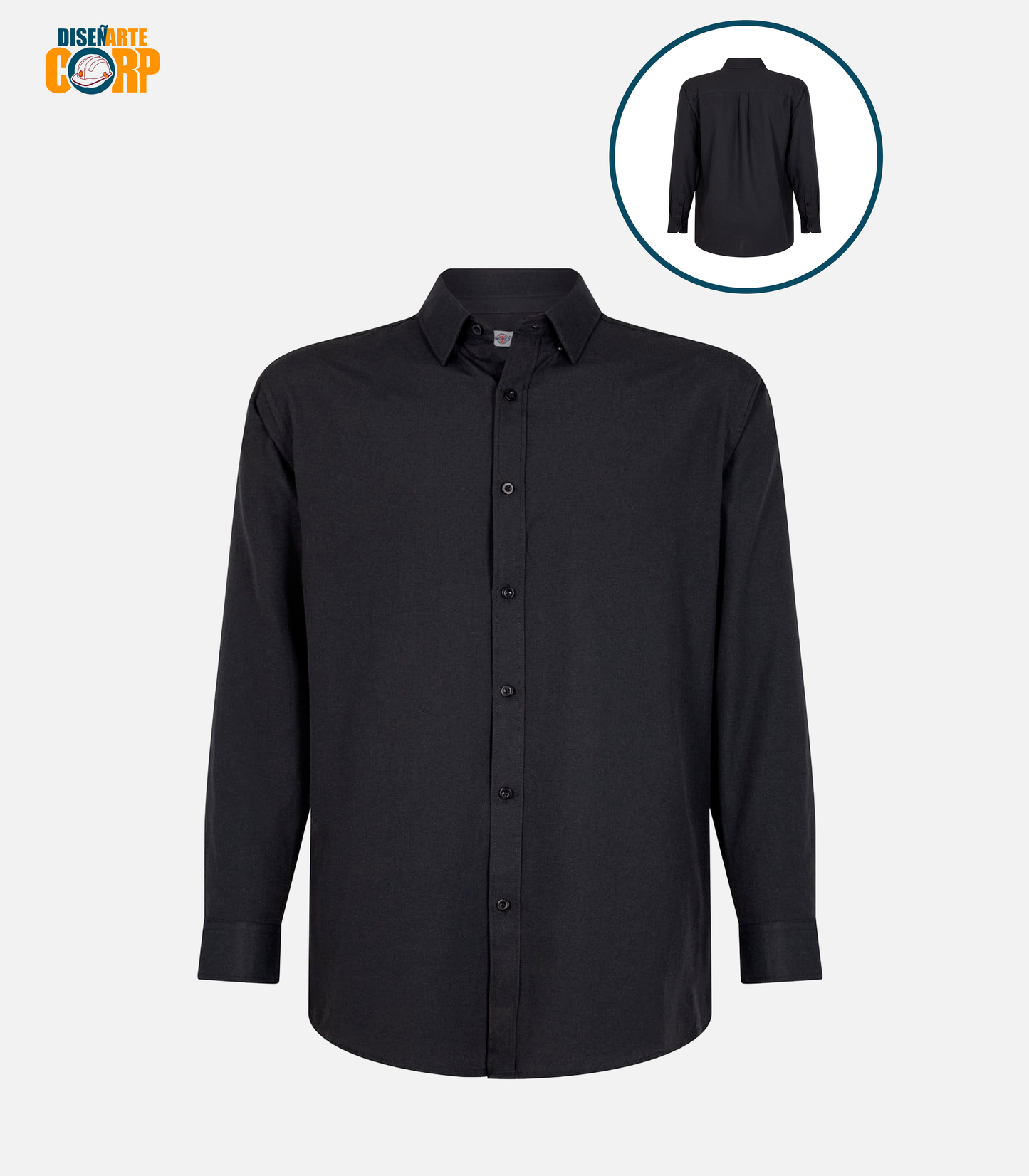 Camisa Oxford Manga Larga Hombre