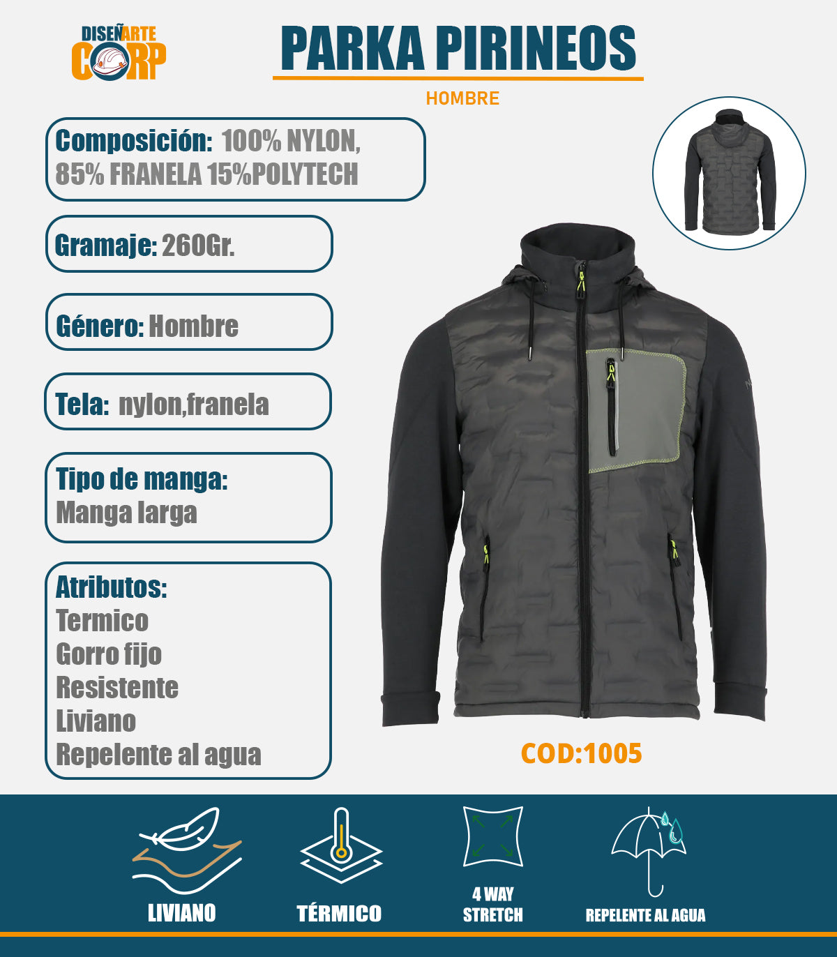 PARKA PIRINEOS HOMBRE