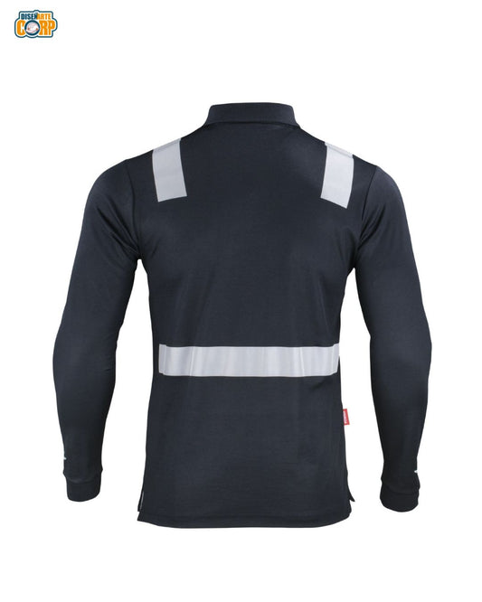 POLERA POLO HIBRIDA C/REFLECTIVA M/LARGA