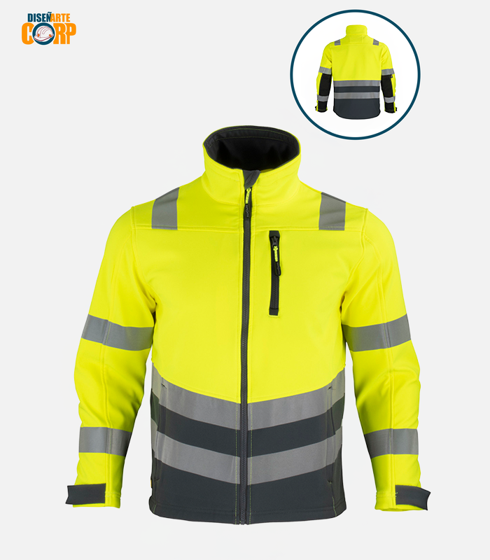 CHAQUETA SOFTSHELL ALTA VISIBILIDAD HOMBRE