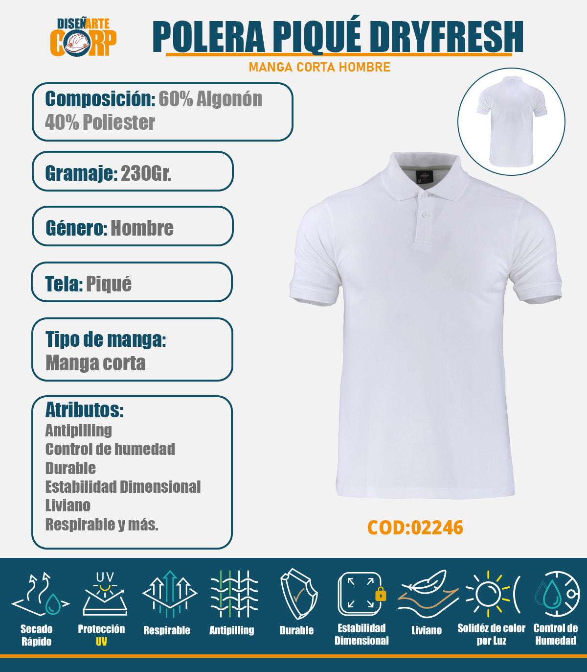 POLERA POLO DRYFRESH HOMBRE