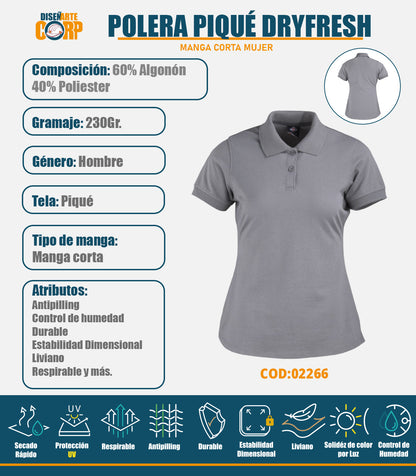POLERA PIQUÉ DRYFRESH MUJER
