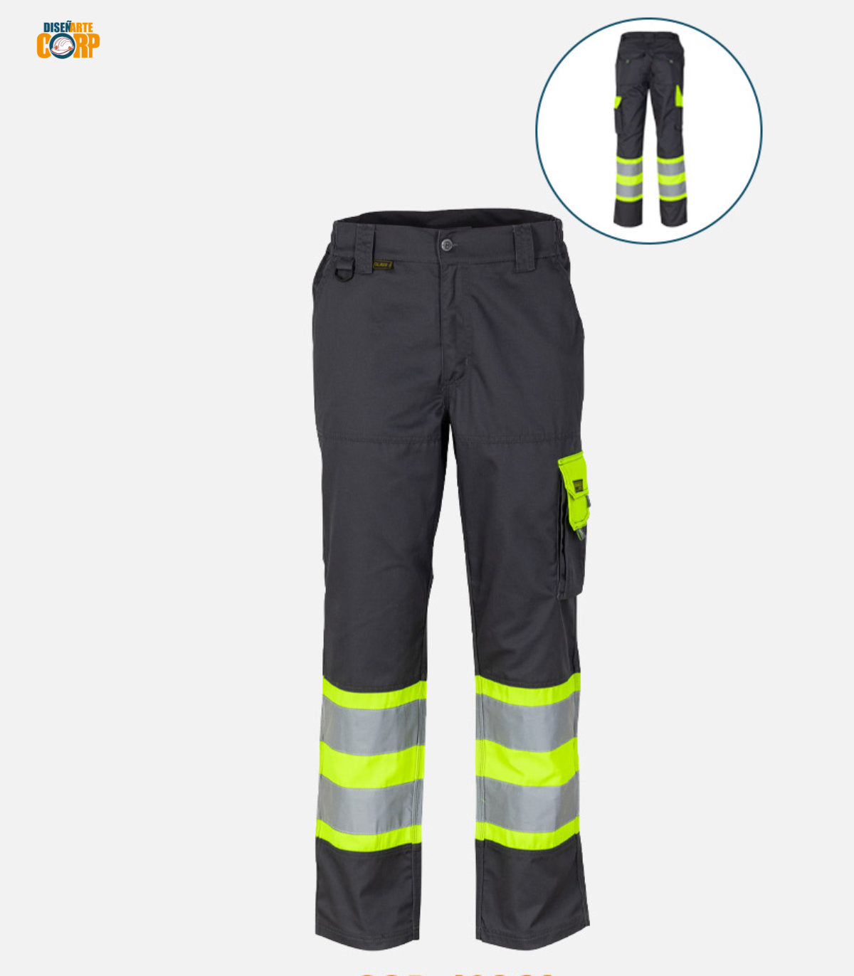 PANTALON ALTA VISIBILIDAD BI-COLOR CLASE 1 HOMBRE
