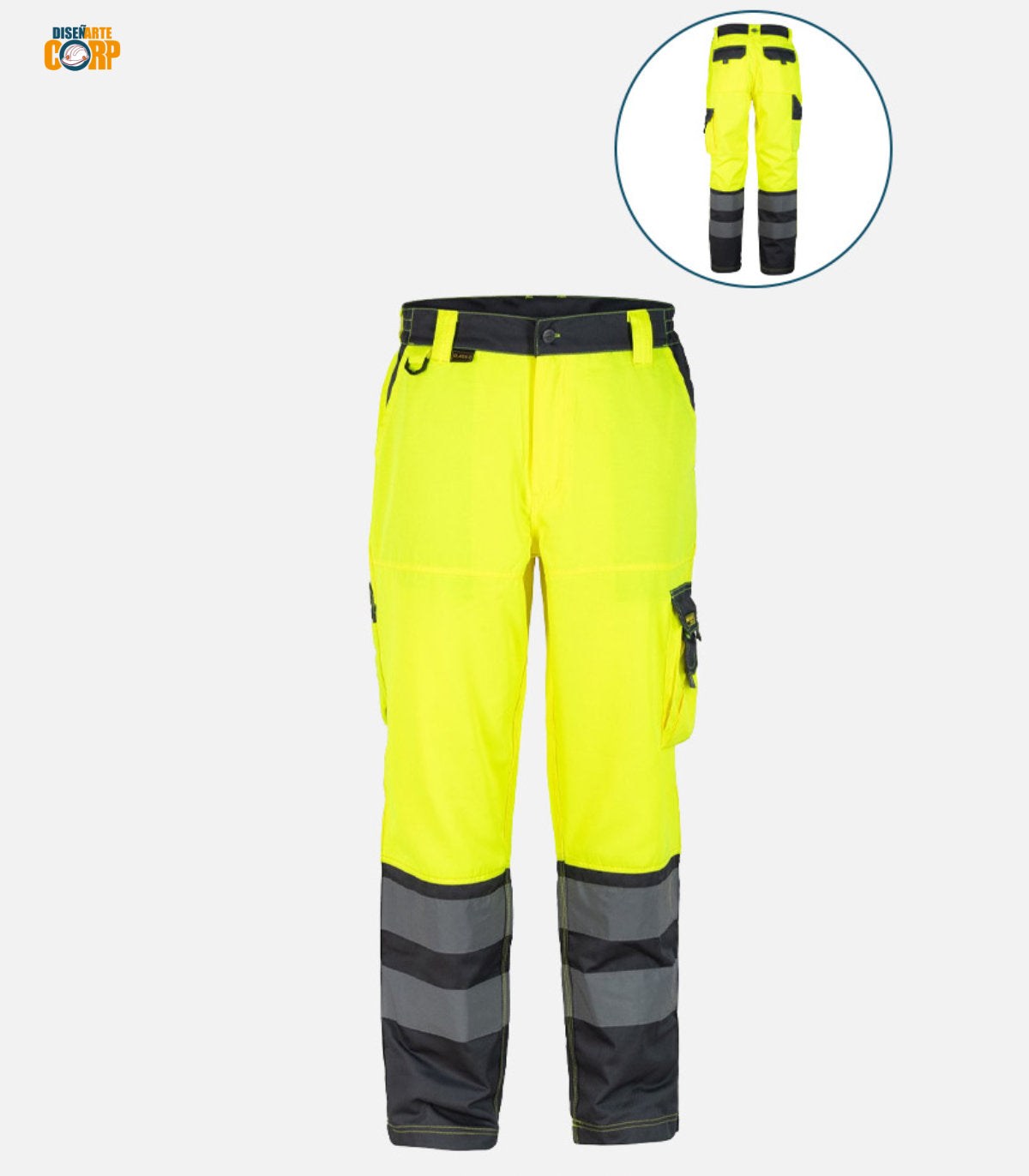 PANTALON ALTA VISIBILIDAD BI-COLOR CLASE 2 HOMBRE