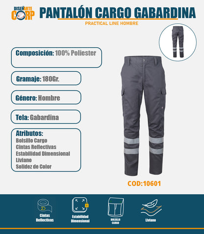 PANTALON CARGO GABARDINA PRACTICAL LINE CON CINTA HOMBRE