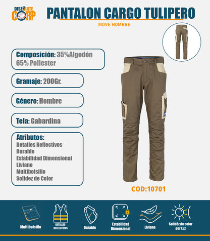 PANTALON CARGO TULIPERO MOVE HOMBRE