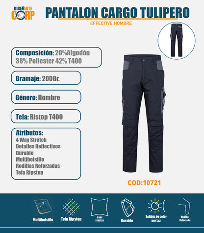 PANTALON CARGO TULIPERO EFFECTIVE HOMBRE