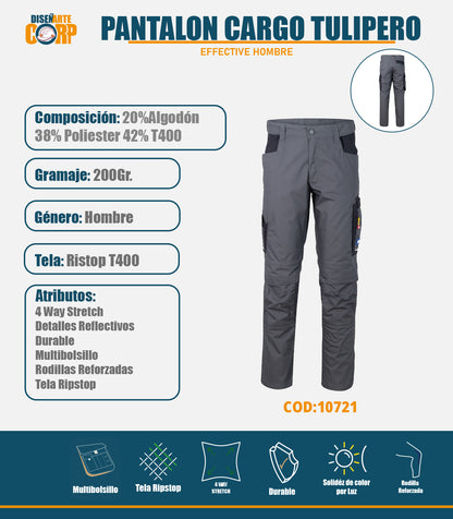 PANTALON CARGO TULIPERO EFFECTIVE HOMBRE