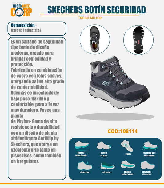Skechers Zapatilla Mujer Seguridad Milah