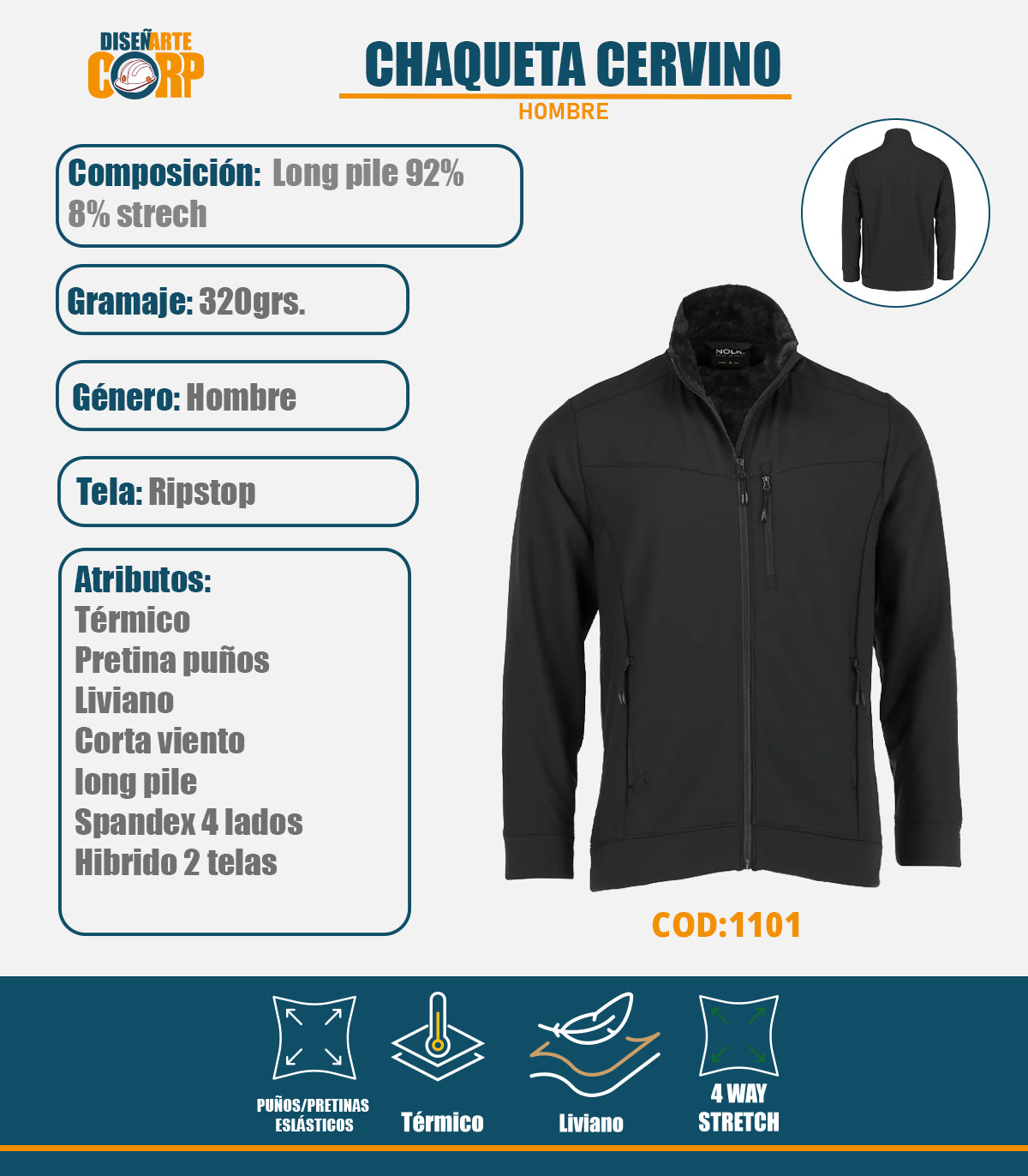 CHAQUETA CERVINO HOMBRE