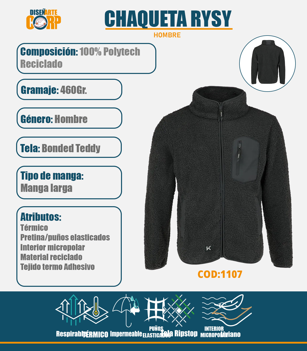 Chaqueta Rysy Hombre