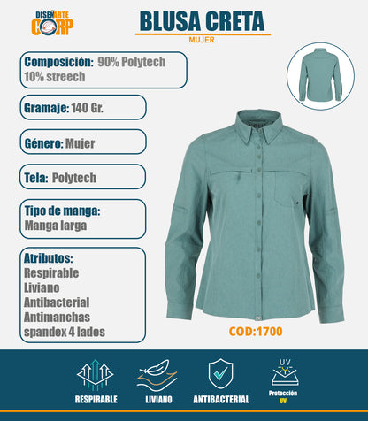 BLUSA CRETA MUJER