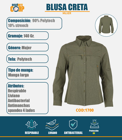 BLUSA CRETA MUJER