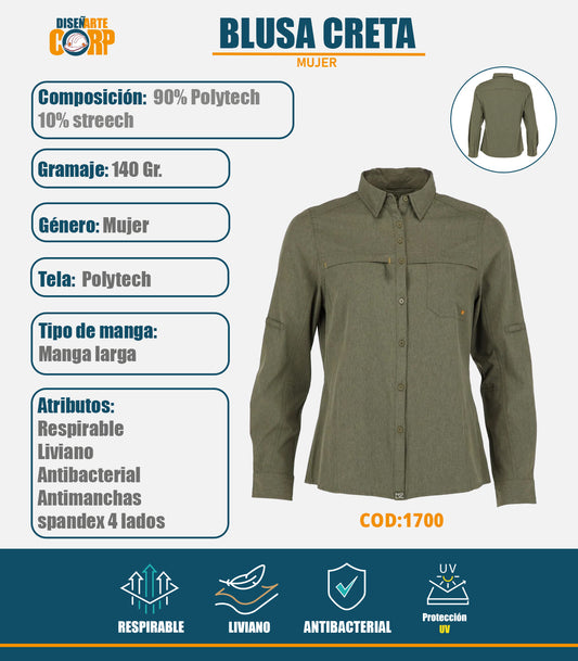 BLUSA CRETA MUJER