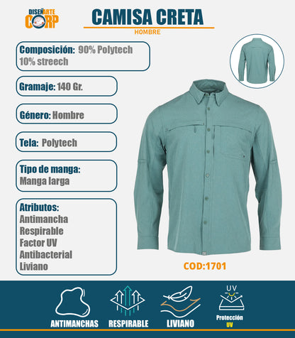 CAMISA CRETA HOMBRE