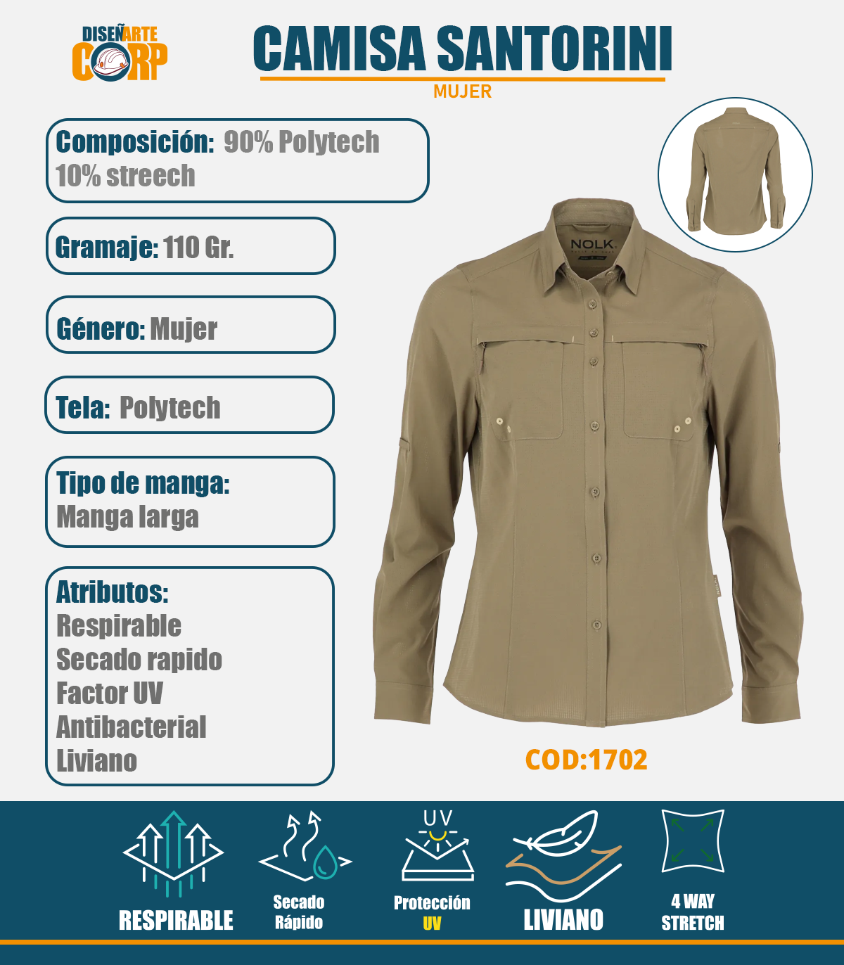 BLUSA SANTORINI MUJER