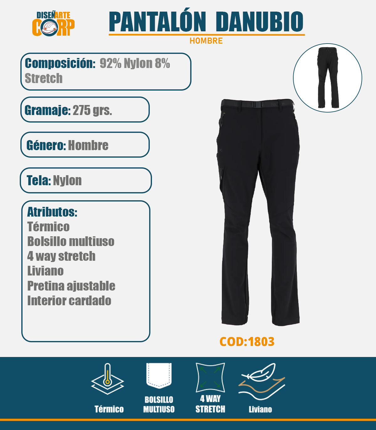 PANTALÓN DANUBIO HOMBRE