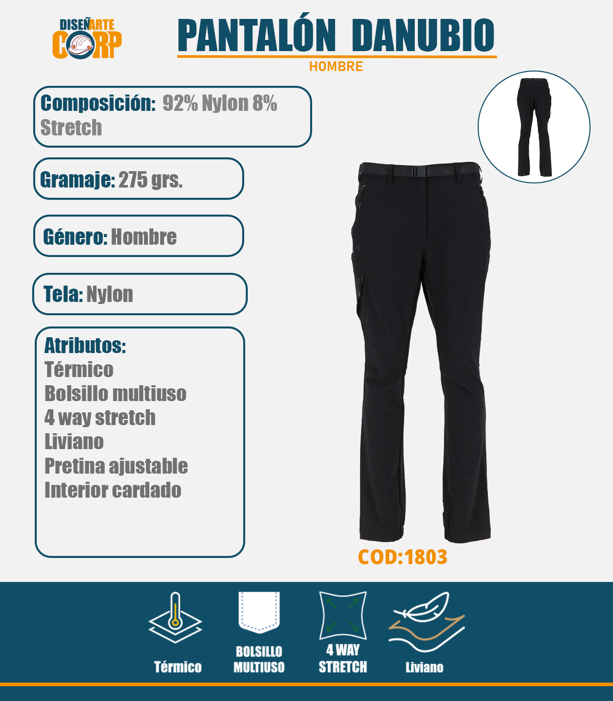 PANTALÓN DANUBIO HOMBRE