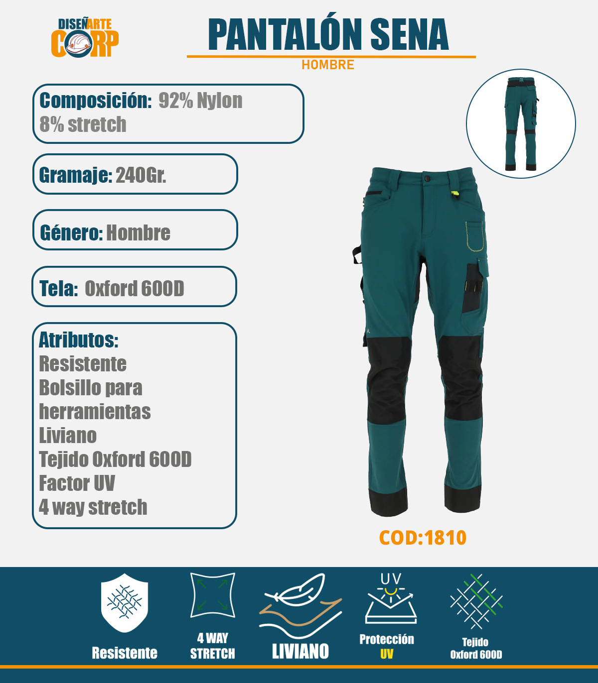 Pantalon Sena Hombre