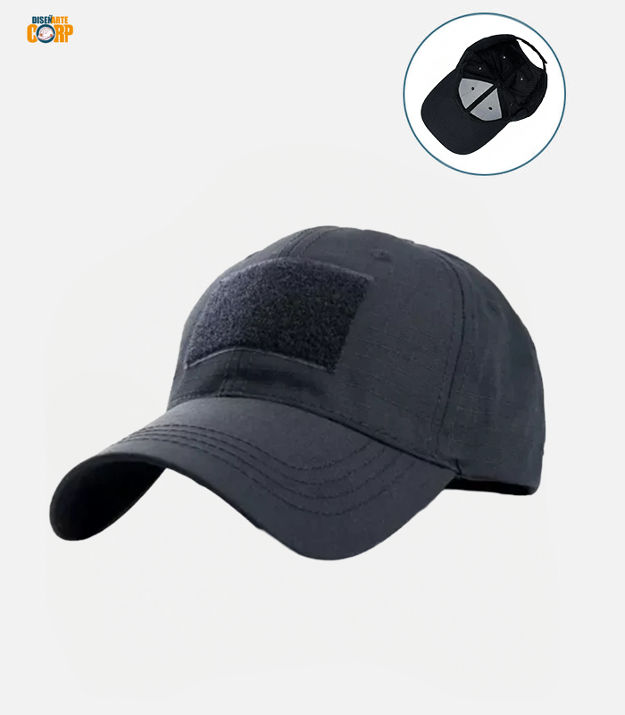 Jockey Táctico Militar Airsoft Parche Gorro Pesca Negro