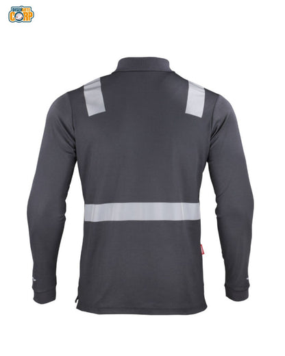 POLERA POLO HIBRIDA C/REFLECTIVA M/LARGA
