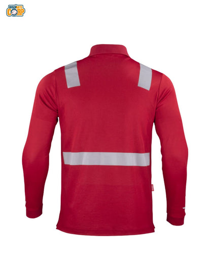 POLERA POLO HIBRIDA C/REFLECTIVA M/LARGA