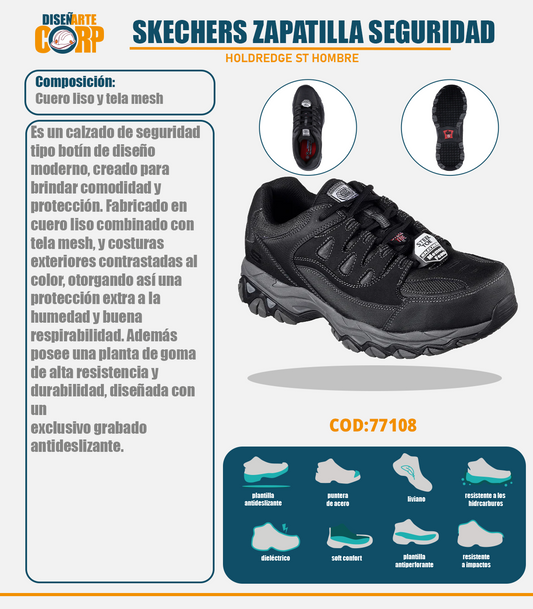 Skechers Zapatilla Hombre Seguridad Holdredge ST