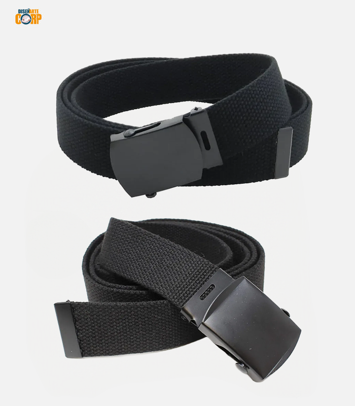 Cinturon Tactico Militar Correa Abs Hebilla Metal 120cm Negro Unica