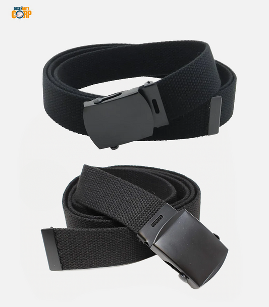 Cinturon Tactico Militar Correa Abs Hebilla Metal 120cm Negro Unica
