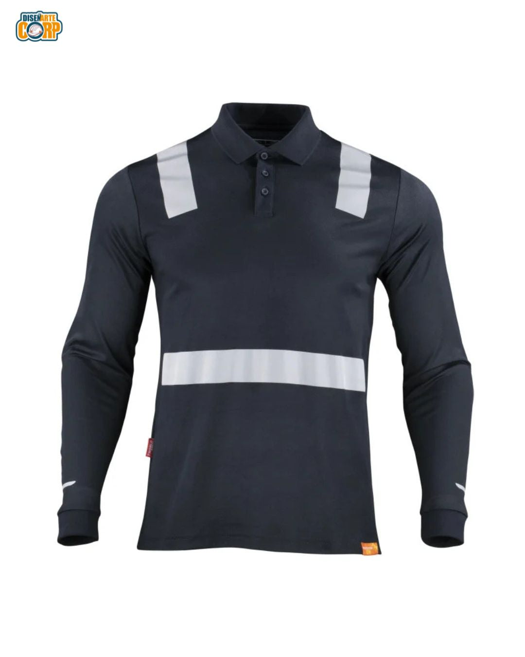 POLERA POLO HIBRIDA C/REFLECTIVA M/LARGA