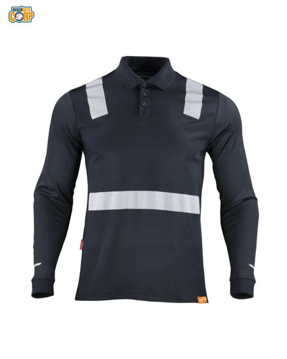 POLERA POLO HIBRIDA C/REFLECTIVA M/LARGA