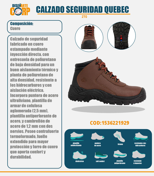 CALZADO SEGURIDAD QUEBEC 270
