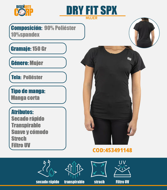POLERA DRY FIT SPX MANGA CORTA MUJER