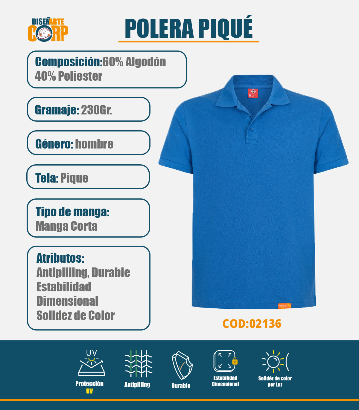 POLERA PIQUÉ HOMBRE PREMIUM