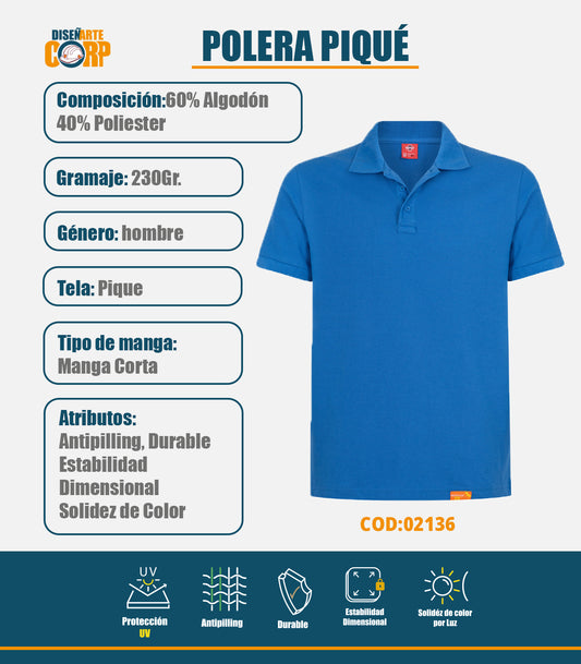 POLERA PIQUÉ HOMBRE PREMIUM