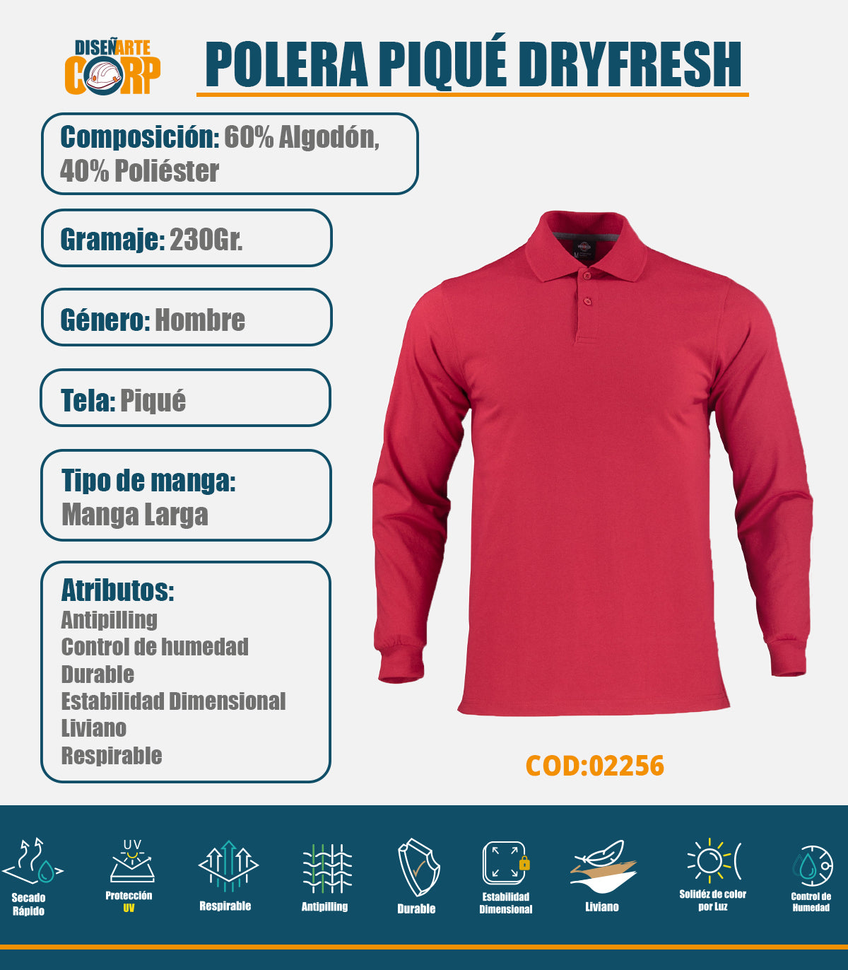 POLERA PIQUÉ DRYFRESH