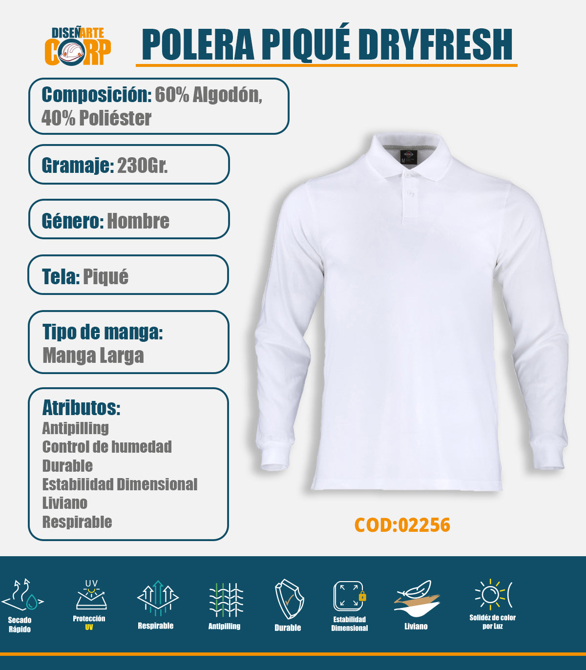 POLERA PIQUÉ DRYFRESH