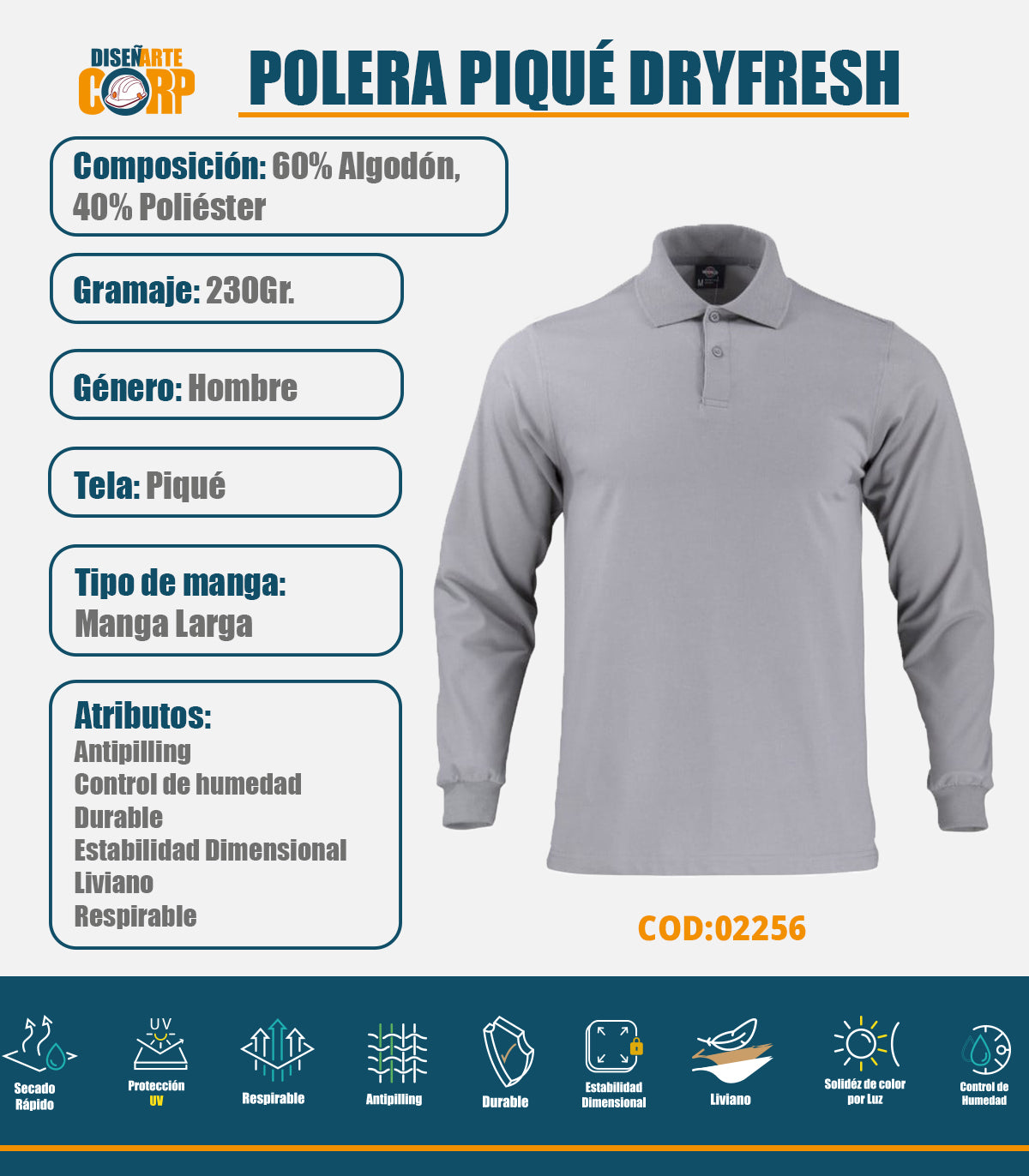 POLERA PIQUÉ DRYFRESH