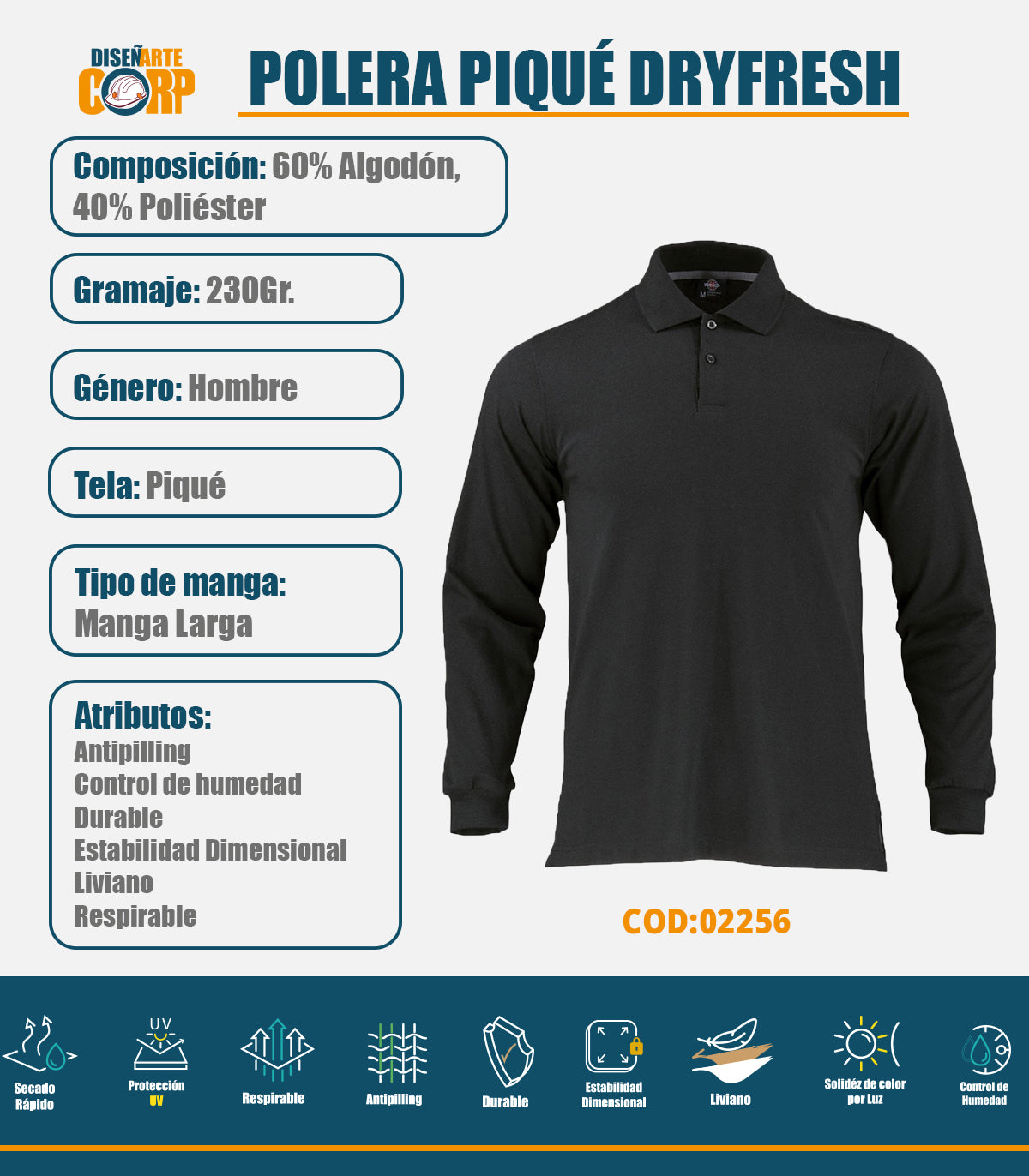 POLERA PIQUÉ DRYFRESH