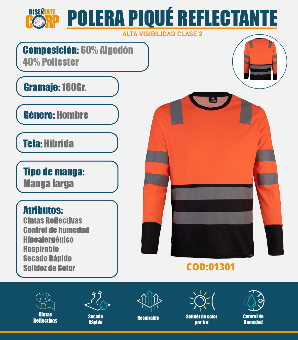 POLERA REFLECTANTE HIBRÍDA