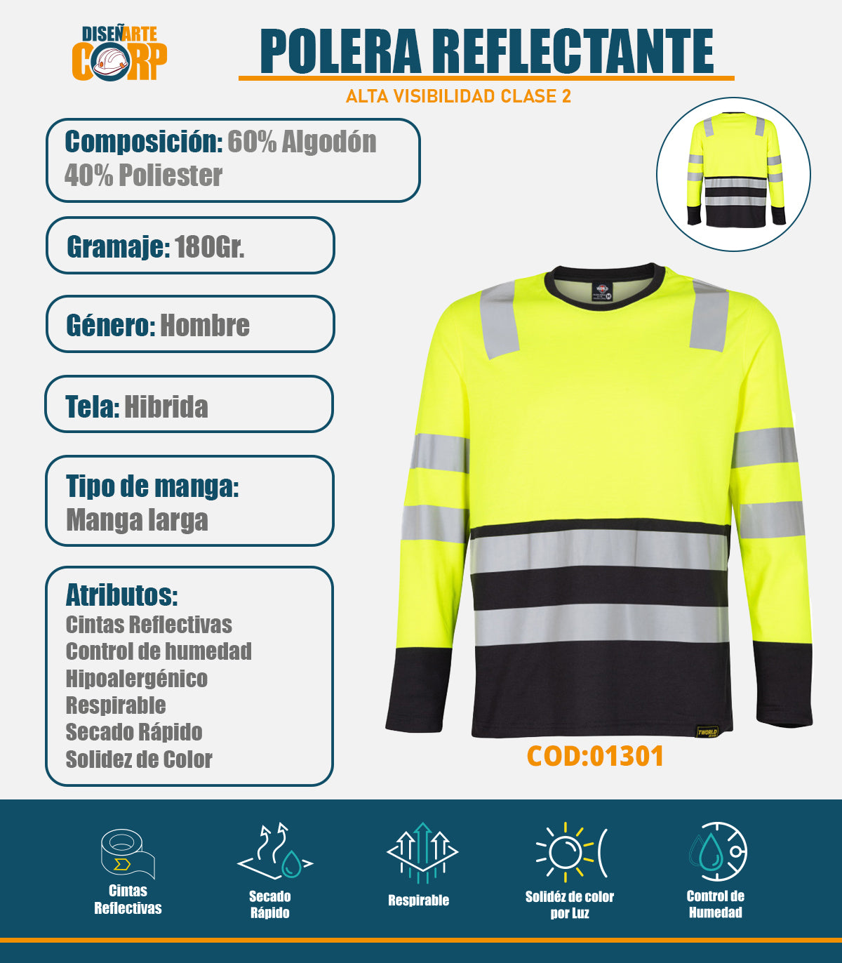 POLERA REFLECTANTE HIBRÍDA