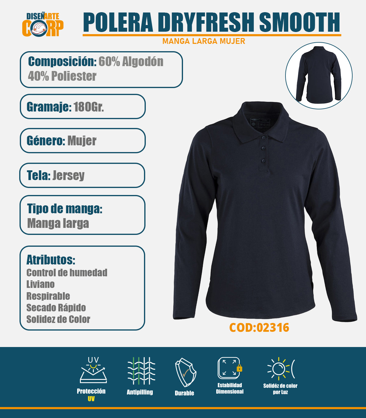POLERA DRYFRESH SMOOTH