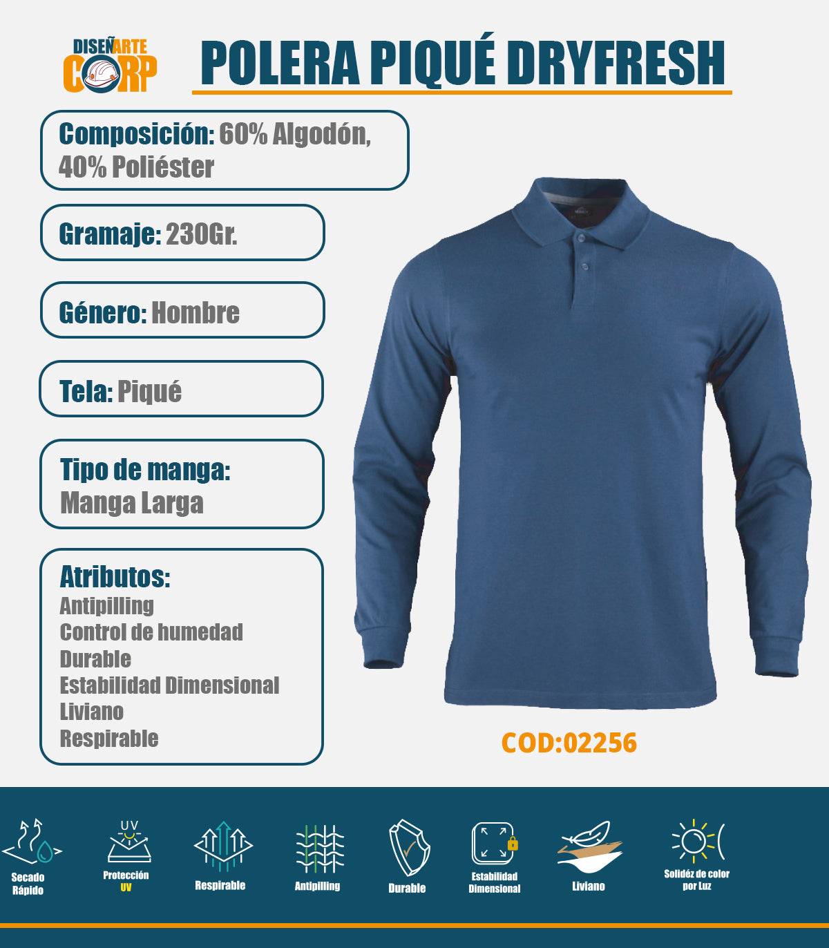 POLERA PIQUÉ DRYFRESH