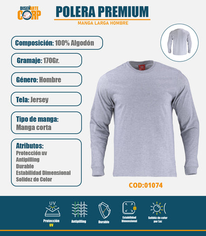 POLERA MANGA LARGA HOMBRE