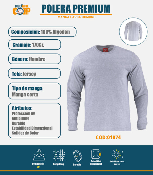 POLERA MANGA LARGA HOMBRE