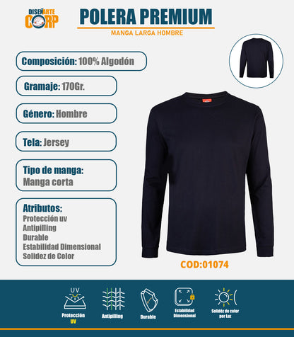 POLERA MANGA LARGA HOMBRE