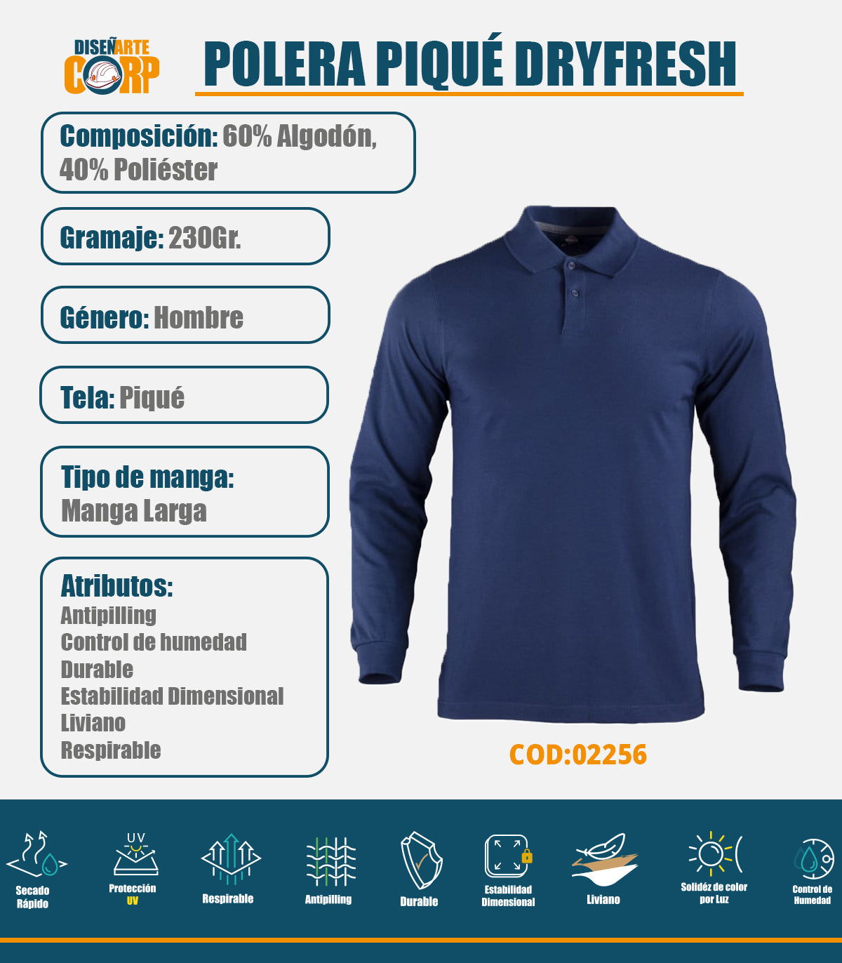 POLERA PIQUÉ DRYFRESH