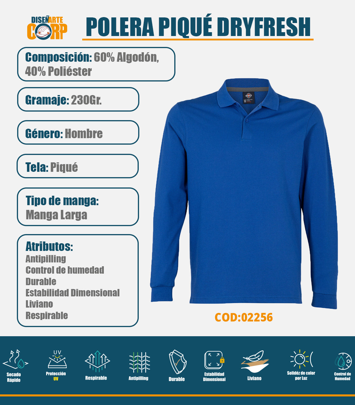 POLERA PIQUÉ DRYFRESH