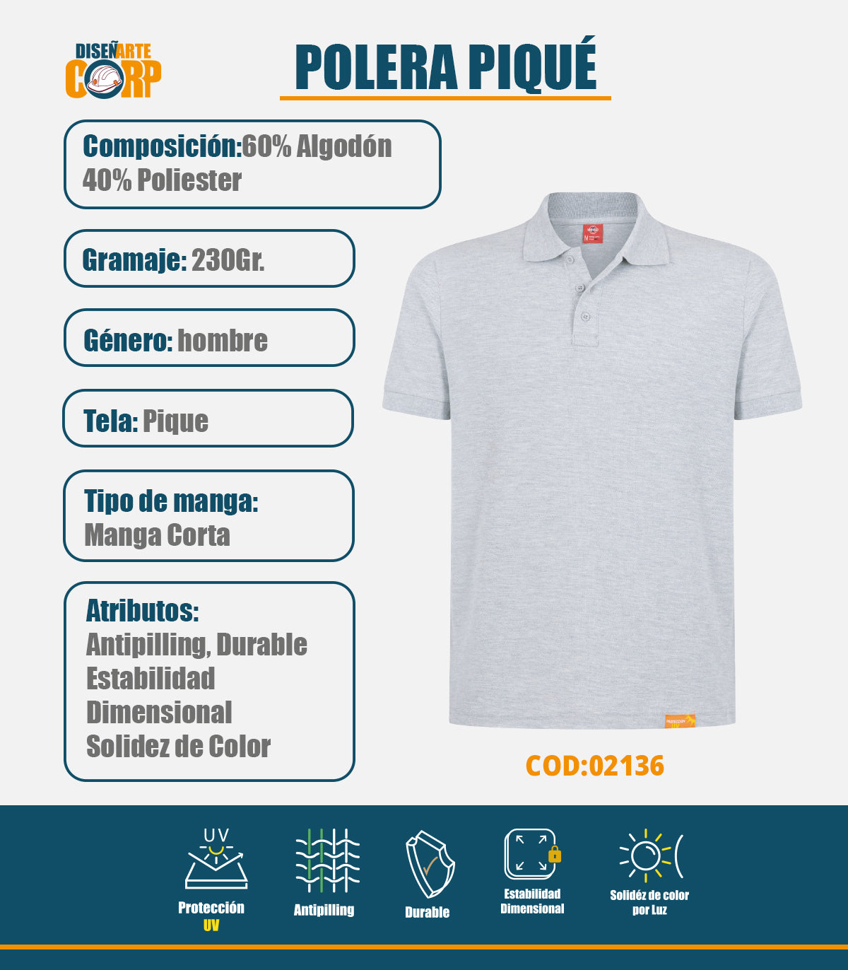 POLERA PIQUÉ HOMBRE PREMIUM